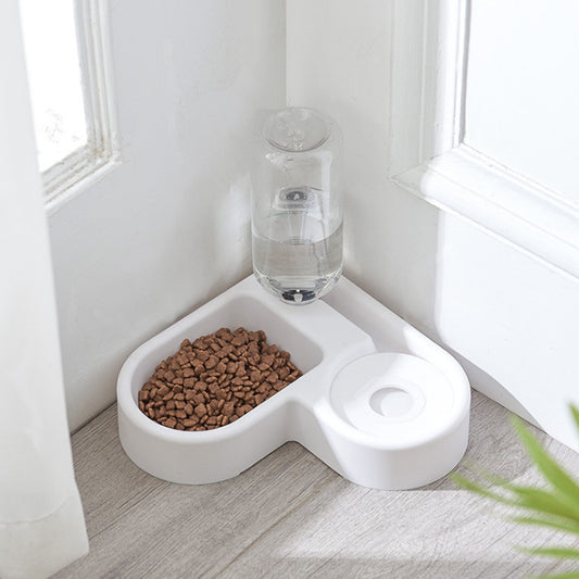 Corner Heart Shape Pet Bowl
