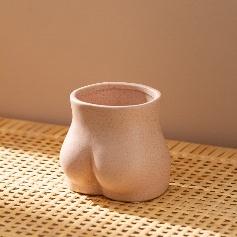 Butt Ceramic Makeup Brush Holder